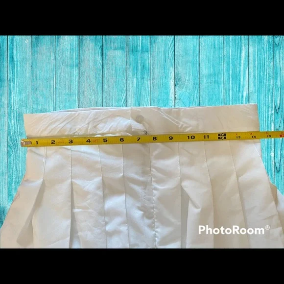 White pleated skirt size small new without tags - Picture 5 of 6